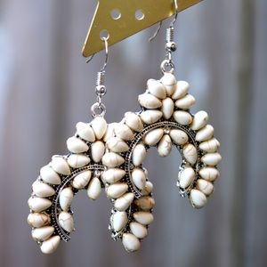 NEW-White Squashblossom Earrings